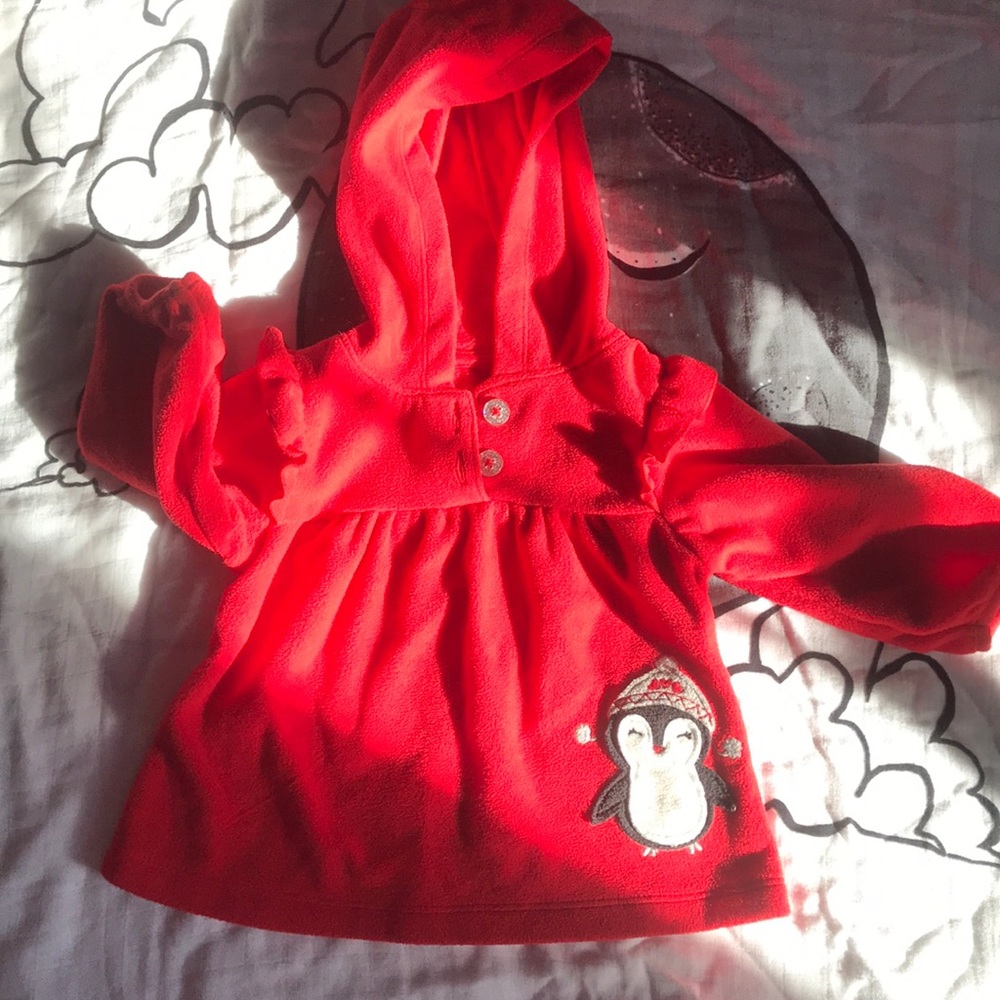 Fleece baby pull over jacket